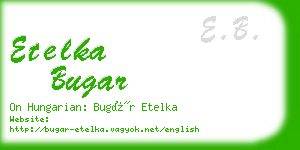 etelka bugar business card